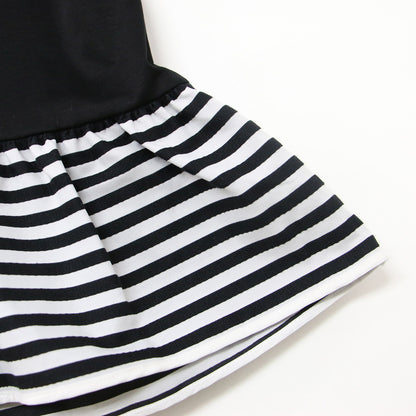 24春夏 ボーダー フリル トップス / BORDER FRILL TOP ノースリーブ ペプラム コットン 241029