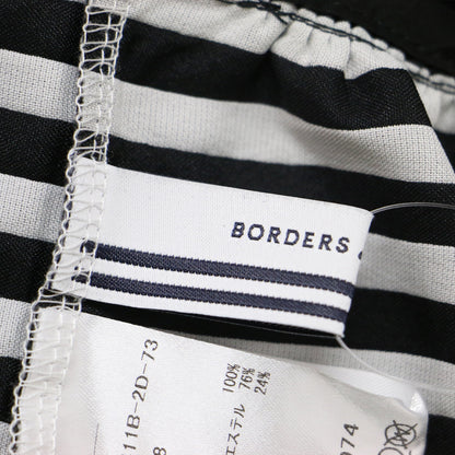 24春夏 ボーダー フリル トップス / BORDER FRILL TOP ノースリーブ ペプラム コットン 241029