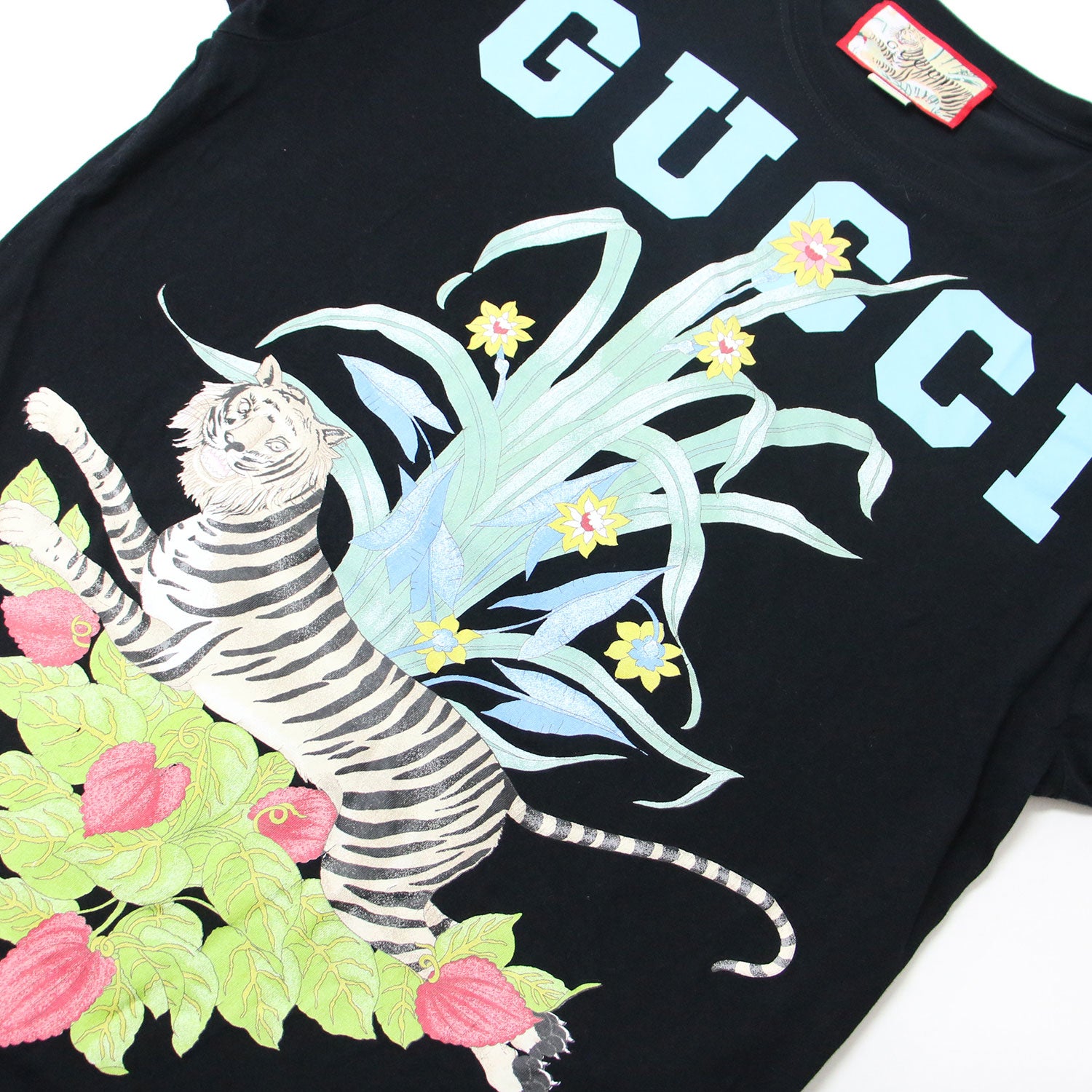 GUCCI グッチ タイガー Tシャツ GUCCI (グッチ) TIGER フラワー プリント Tシャツ / Tiger-print