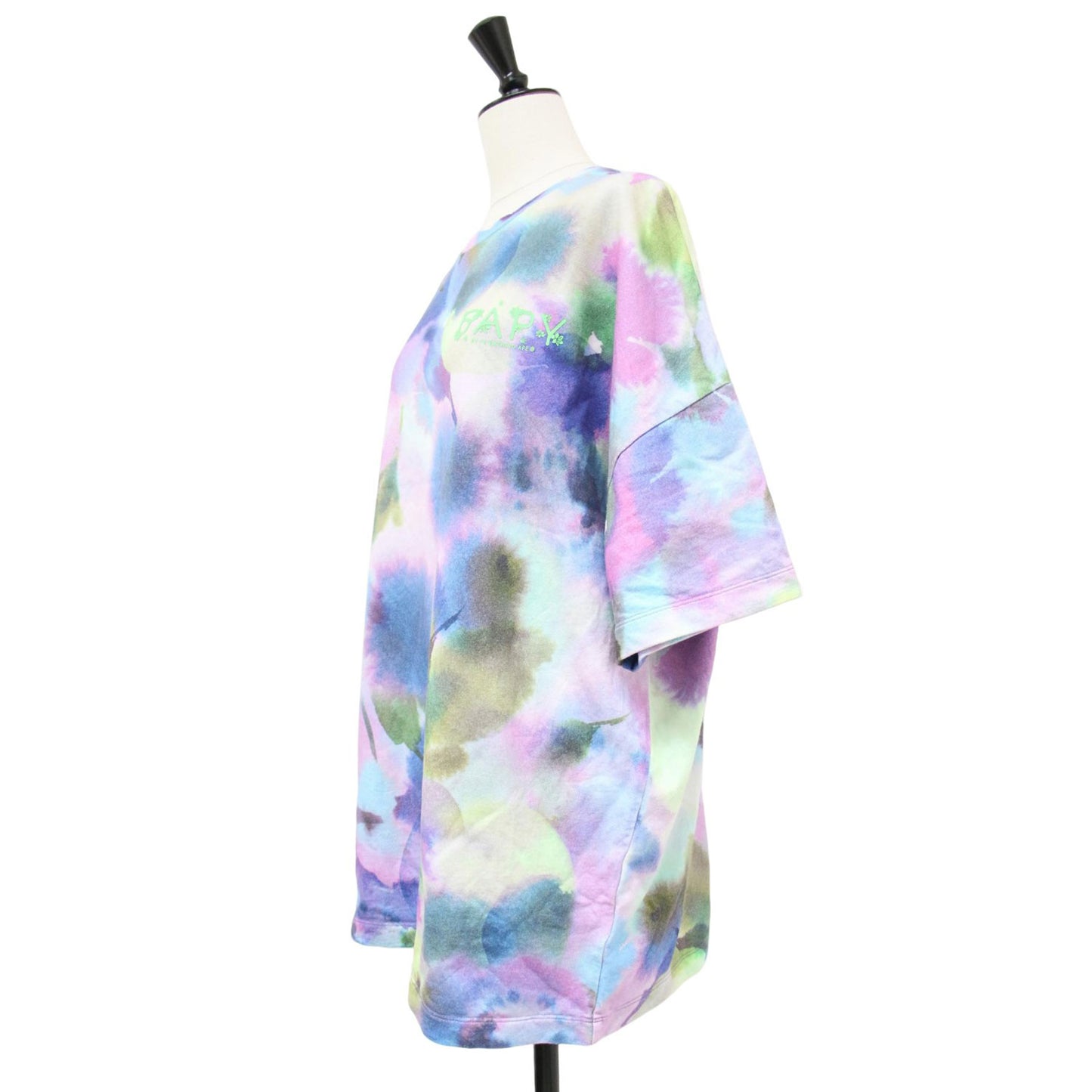 フローラル Tシャツ / フラワー タイダイ ロゴ オーバーサイズ コットン 半袖 241030