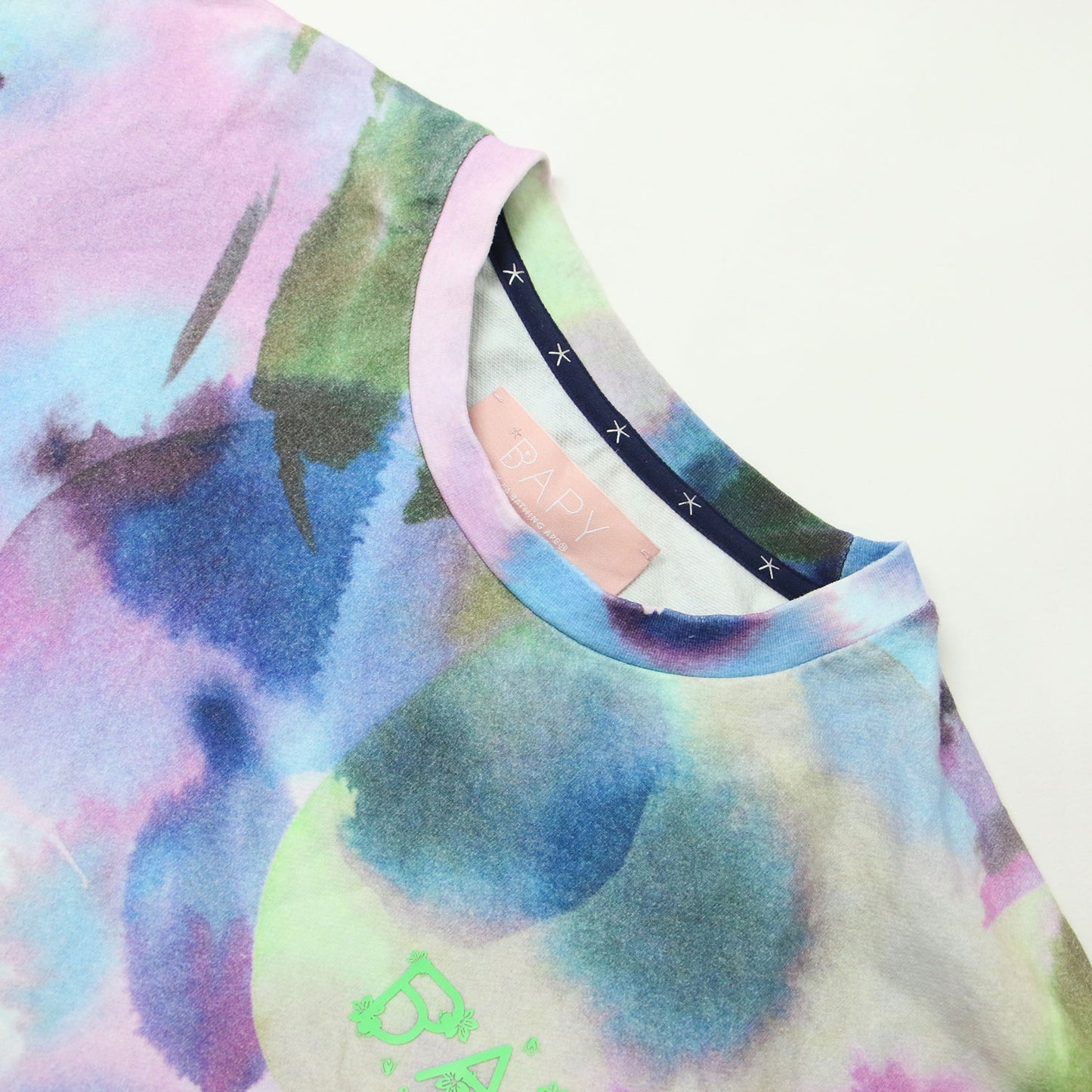 フローラル Tシャツ / フラワー タイダイ ロゴ オーバーサイズ コットン 半袖 241030