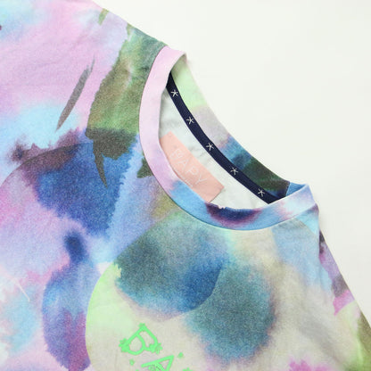 フローラル Tシャツ / フラワー タイダイ ロゴ オーバーサイズ コットン 半袖 241030