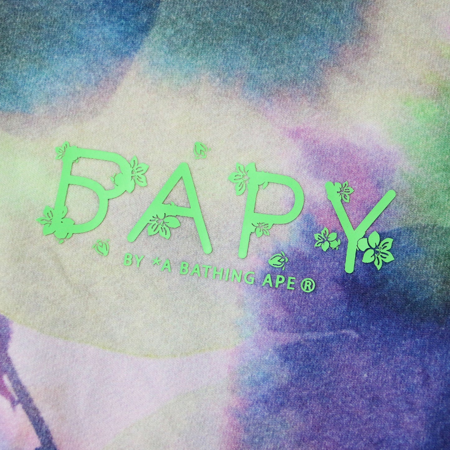 フローラル Tシャツ / フラワー タイダイ ロゴ オーバーサイズ コットン 半袖 241030