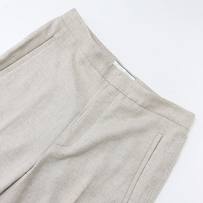 Deca de BEIGE CAROLE ワイド パンツ / センタープレス リネンライク ウォッシャブル