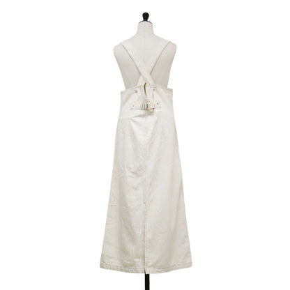 コットン デニム ハイウエスト ジャンパースカート / ロング丈 Aライン