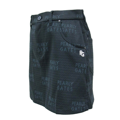 PGロゴ ジャガード ミニ スカート/ ゴルフウエア チェック柄 ストレッチ素材 240823