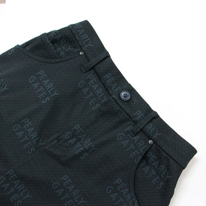 PGロゴ ジャガード ミニ スカート/ ゴルフウエア チェック柄 ストレッチ素材 240823