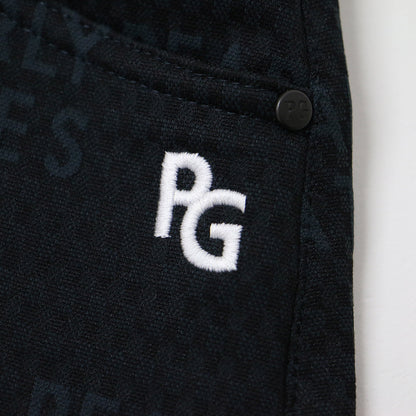 PGロゴ ジャガード ミニ スカート/ ゴルフウエア チェック柄 ストレッチ素材 240823