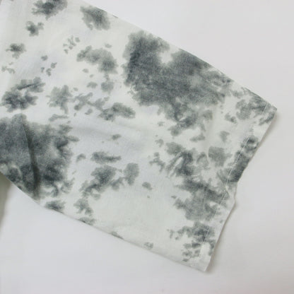 スキッパーカラー タイダイ ブラウス / ドロップショルダー スリット コットン 半袖 241024