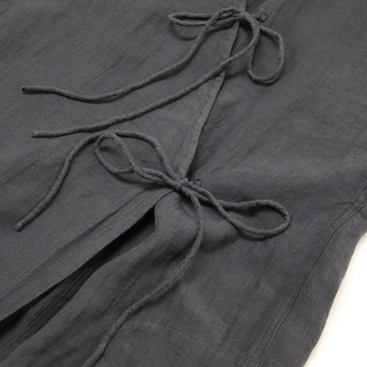 リネン ガウン シャツ / WASHER LINEN STACK GOWN ロング丈 長袖 バンドカラー