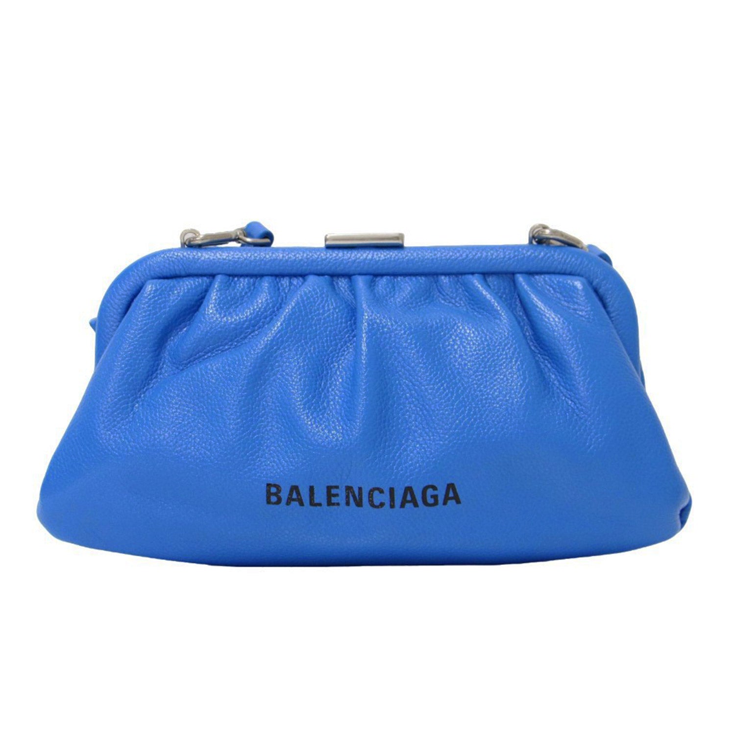 BALENCIAGA (バレンシアガ) クラウド ロゴ ショルダーバッグ CLOUD / ポシェット クラッチバッグ がま口 レザー イタリア製  241105 - ブランド古着の通販・買取 | BEEGLE by Boo-Bee