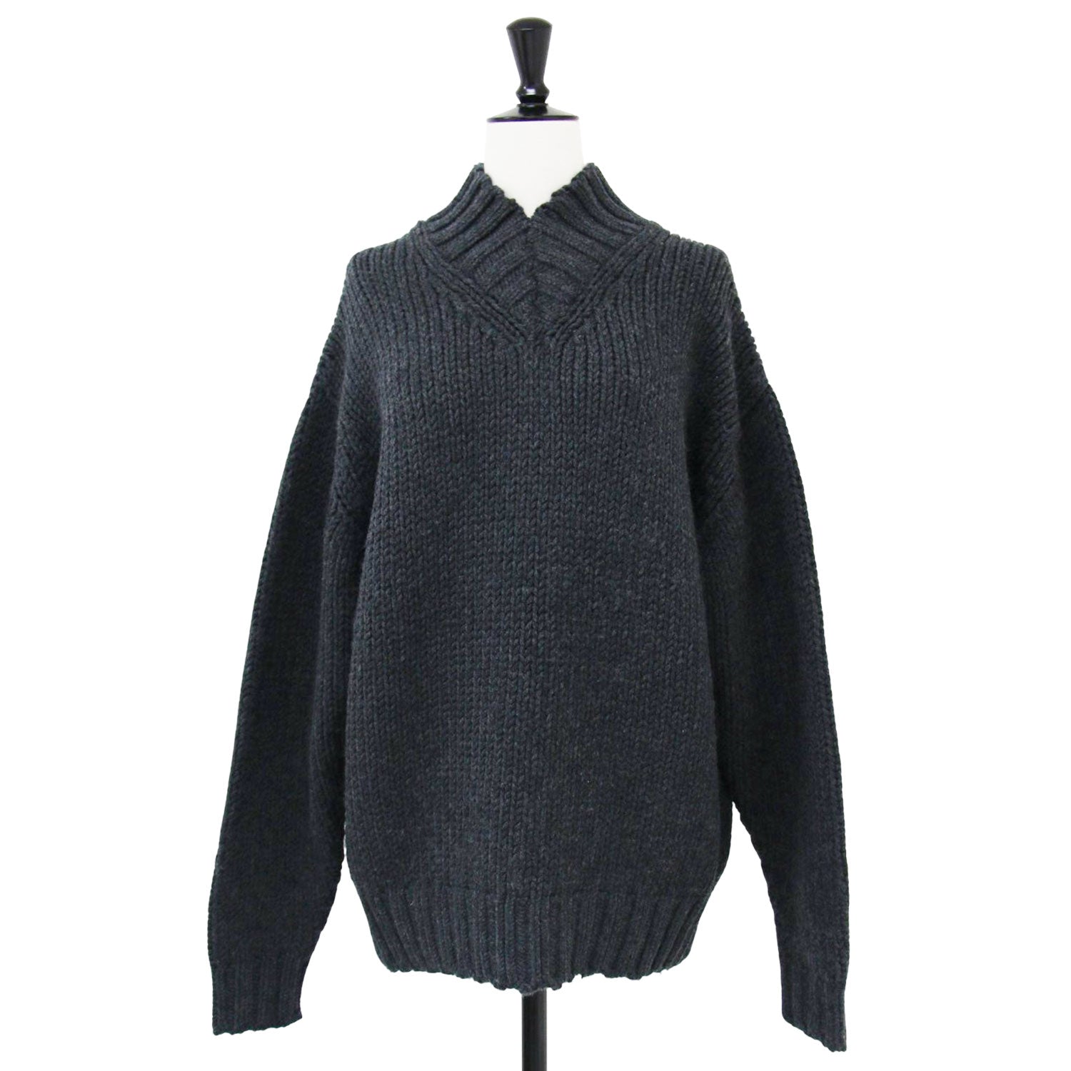 AURALEE (オーラリー) Vネック オーバーサイズ ニット / SUPER FINE WOOL AIRY KNIT V-NECK P/O  プルオーバー 長袖 ローゲージ ウール - ブランド古着の通販・買取 | BEEGLE by Boo-Bee