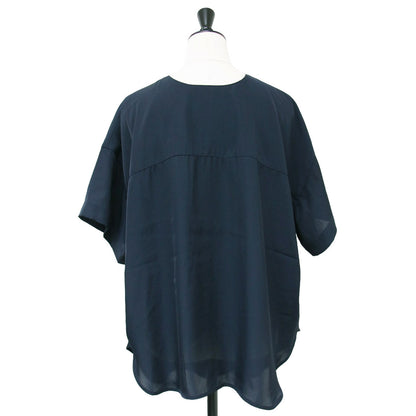 クルーネック 半袖 ブラウス / オーバーサイズ ドロップショルダー