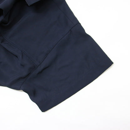 クルーネック 半袖 ブラウス / オーバーサイズ ドロップショルダー