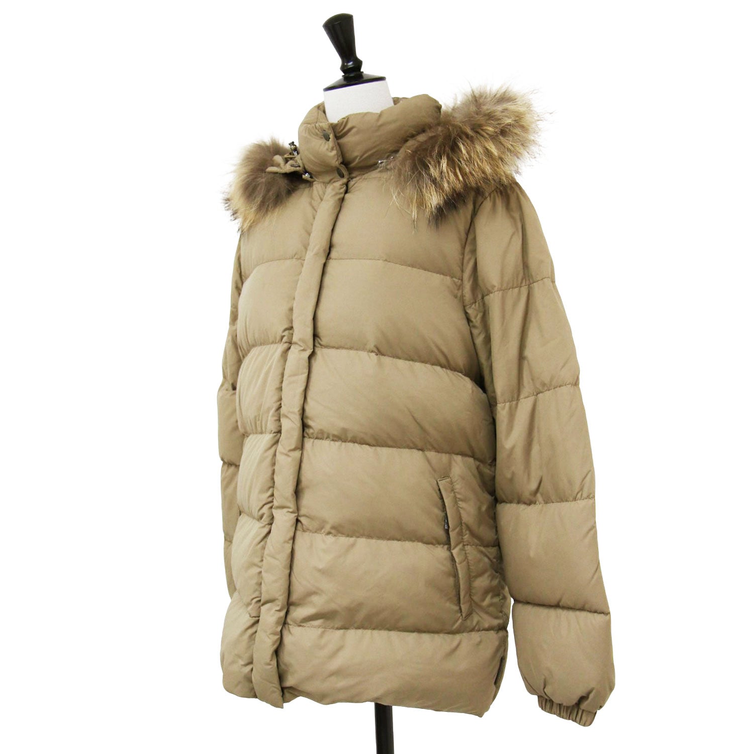 美品　モンクレール　ヴァレンティーヌ　ダウンコート　モカブラウン　着脱可フード モンクレール レディース ダウン MONCLER ブランド ダウン