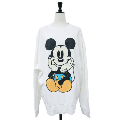 × Disney ミッキー スウェット / プルオーバー クルーネック 長袖 プリント 裏毛 コットン