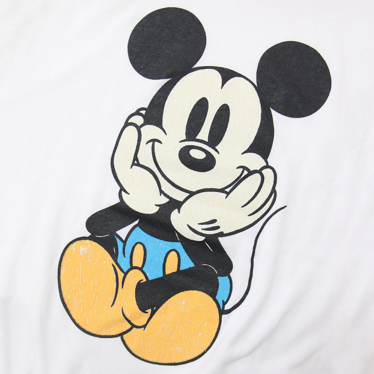 × Disney ミッキー スウェット / プルオーバー クルーネック 長袖 プリント 裏毛 コットン