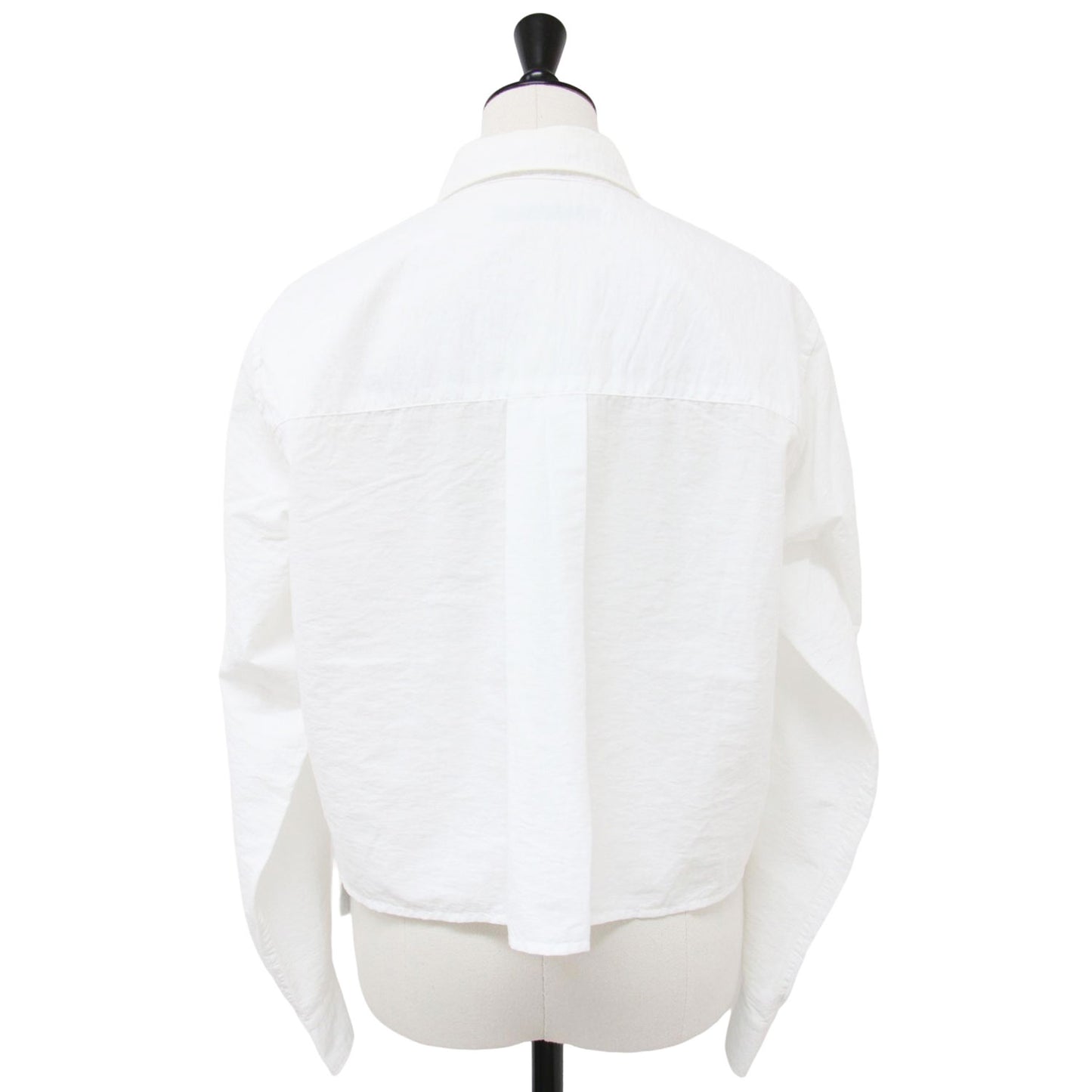 ショート シャツ / ブラウス 長袖 タンブラー加工 コットン ナイロン