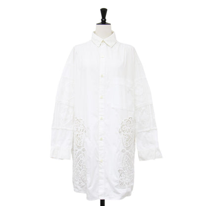 Craft lace シャツ / コットン レース ロング 長袖