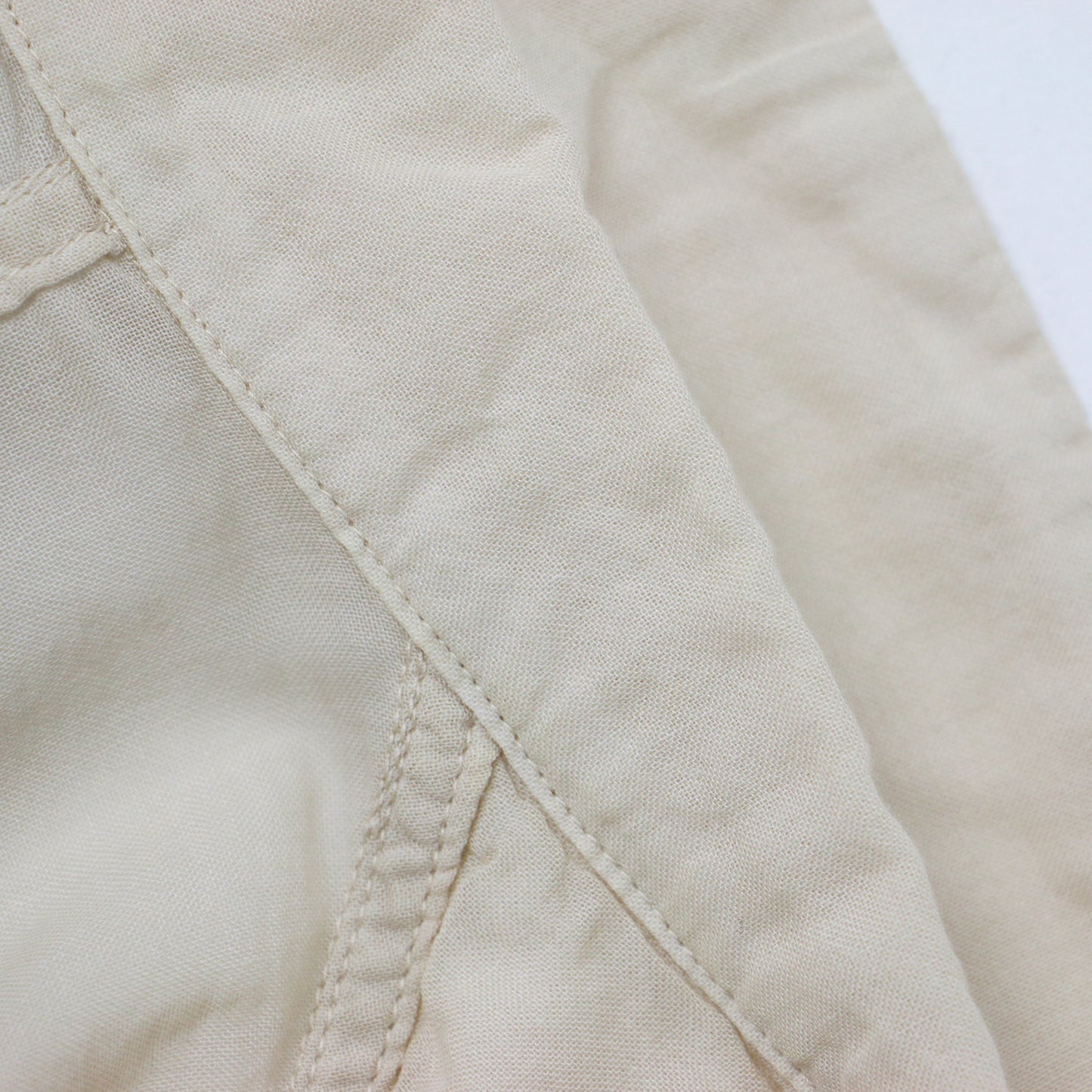 シアー シャツ ワンピース / Sheer shirt OP ロング丈 長袖 開襟 コットン