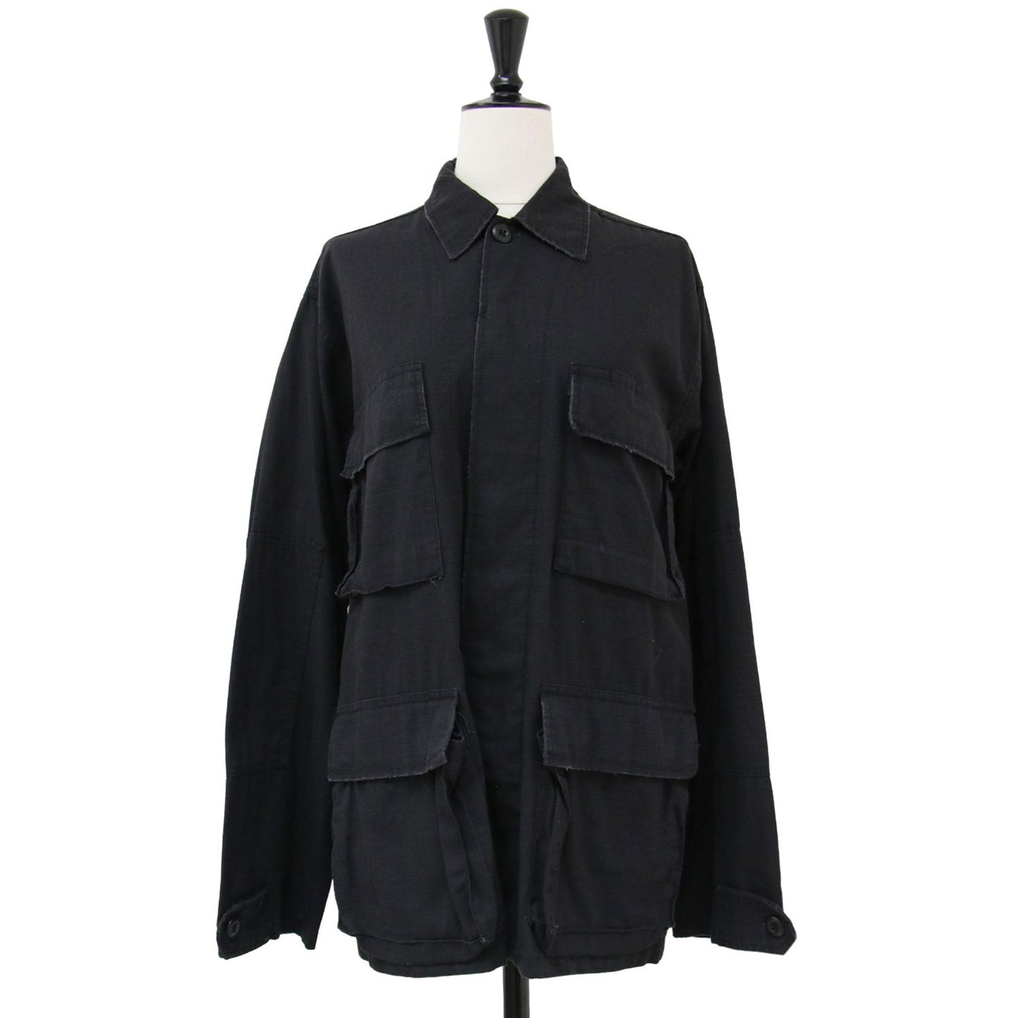ミリタリー シャツ / BDU SHIRTS 長袖 オーバーサイズ コットン USED加工 定番