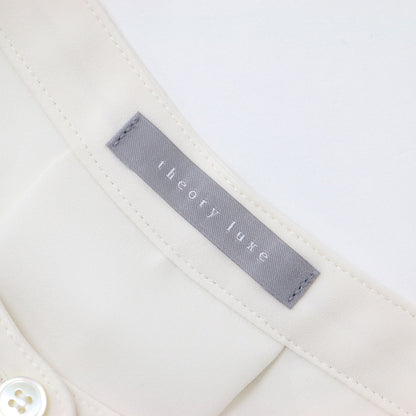 24春夏 バンドカラー フレンチスリーブ ブラウス / Marvine Chrissy Vスリット ストレッチ ウォッシャブル