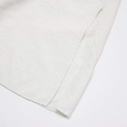 レーヨン ソフトツイル ロング シャツ ドレス / ノーカラー ワンピース 長袖 Vネック 羽織り