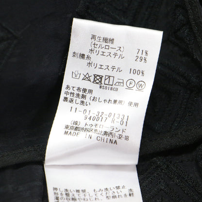 23春夏 ダイヤモチーフ エンブロイダリー ショートレングス ブラウス / プルオーバー 半袖 フリルネック シアー