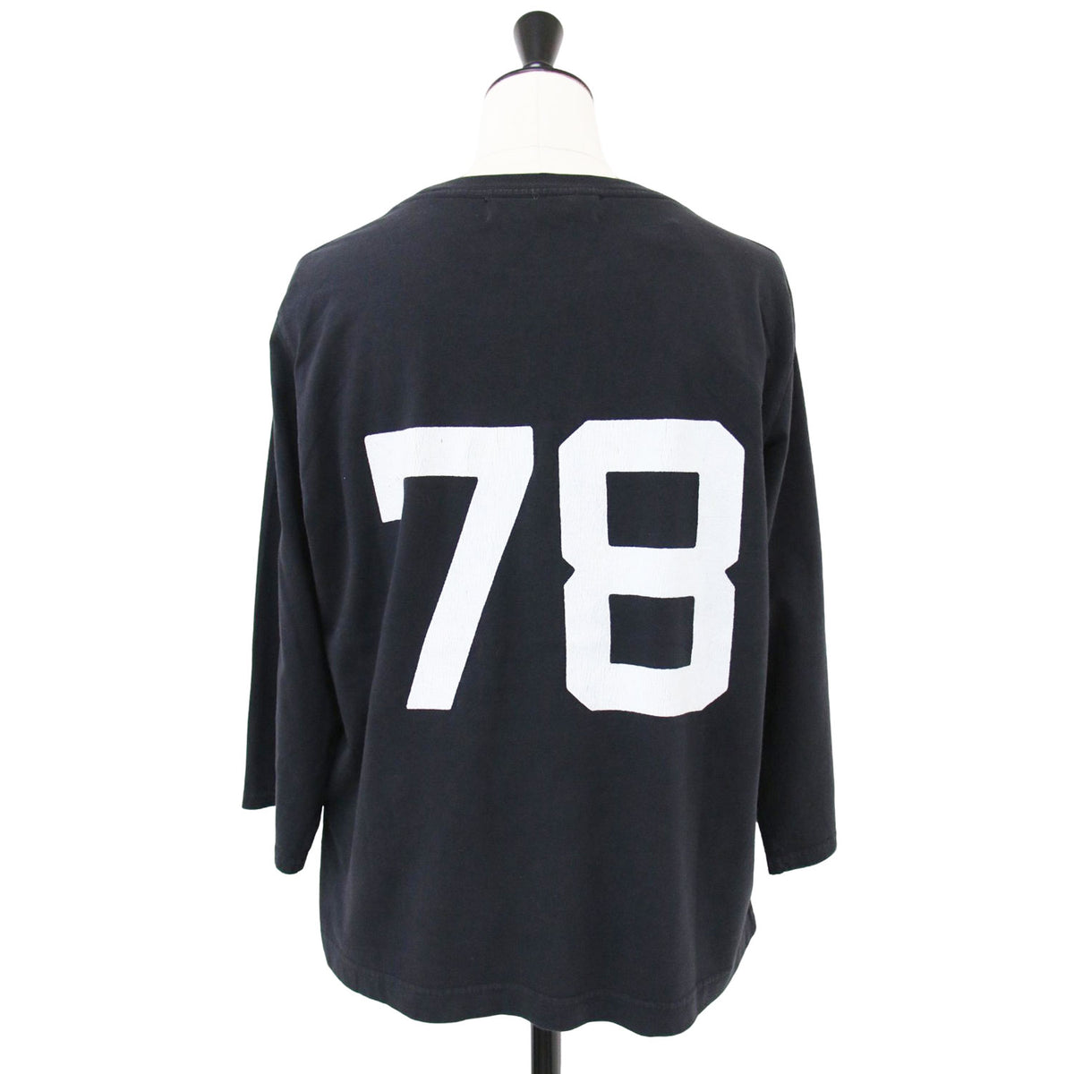 × IENA 別注 23秋冬 78 バックプリント Tシャツ / カットソー 七分袖 クルーネック コットン