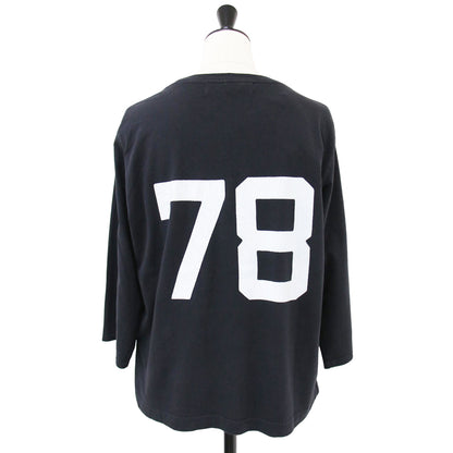× IENA 別注 23秋冬 78 バックプリント Tシャツ / カットソー 七分袖 クルーネック コットン