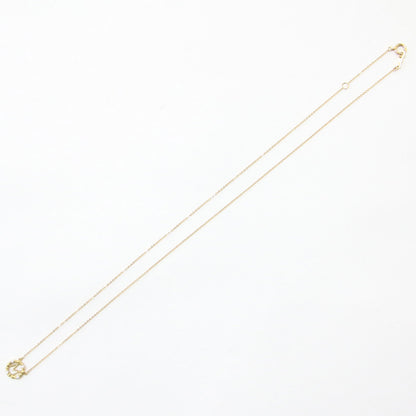 ストーンレメディ イニシャル ネックレス / チェーン M K18 YG 0.03ct ダイヤモンド