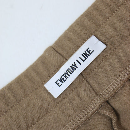 ジャージ ライン パンツ / ウエストゴム 裾ジップ付き ストレート ウール