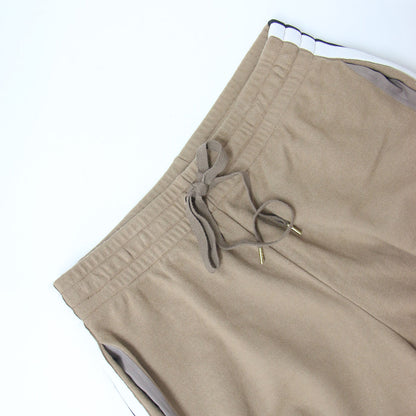 ジャージ ライン パンツ / ウエストゴム 裾ジップ付き ストレート ウール