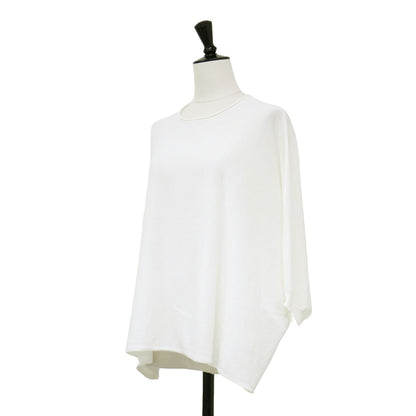 サスティナブル コットン ナイロン ワイド プルオーバー / ニット ドルマンスリーブ