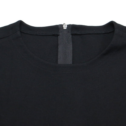 ウエスト切替 ノースリーブ ドレス / T-DRESS ワンピース クルーネック 膝丈 フレア タック