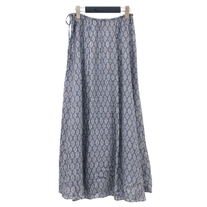 20春夏 タック ギャザー スカート / マキシ丈 総柄 フレア