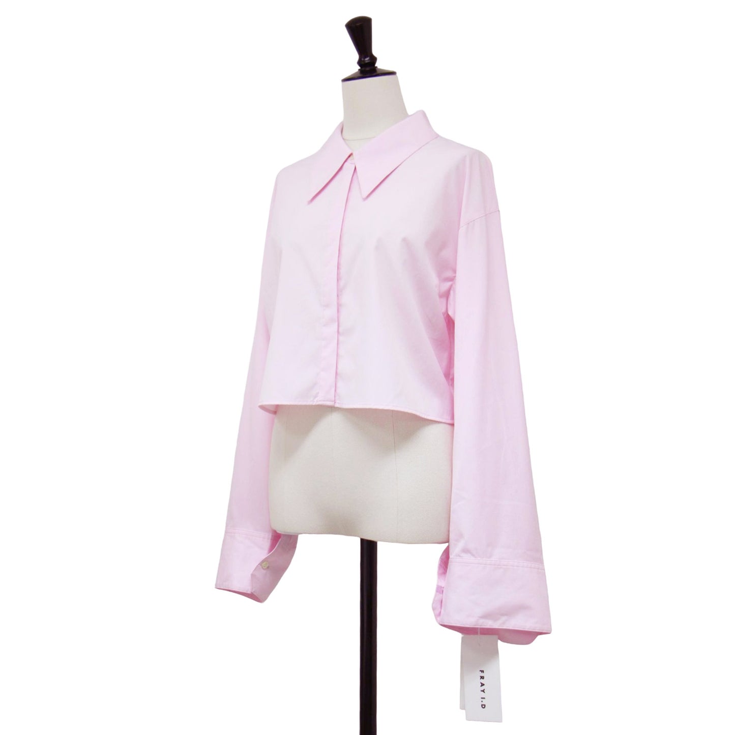 24春夏 クロップド シャツ / 長袖 ショート丈 タイプライター コットン