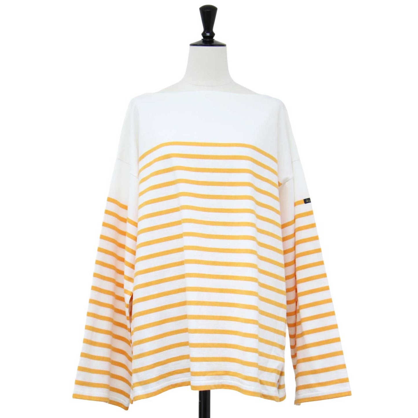 × Spick&Span 別注 ビッグ ボートネック プルオーバー / カットソー Tシャツ 長袖 ロングスリーブ ボーダー コットン