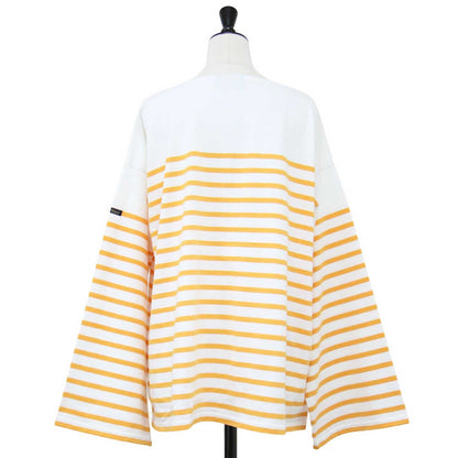 × Spick&Span 別注 ビッグ ボートネック プルオーバー / カットソー Tシャツ 長袖 ロングスリーブ ボーダー コットン