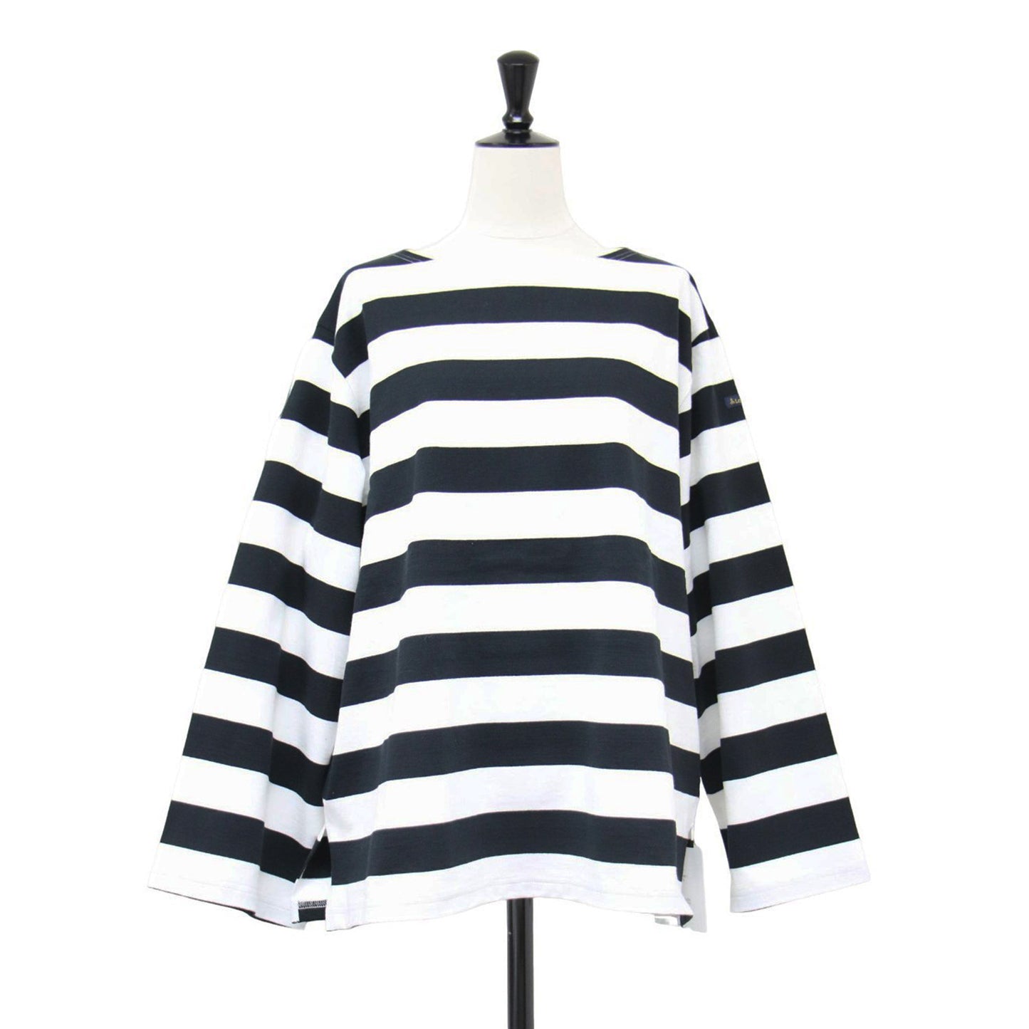 × MICA&DEAL ワイド ボーダー プルオーバー / カットソー ロンT Tシャツ 長袖 ロングスリーブ コットン