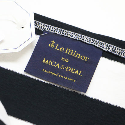 × MICA&DEAL ワイド ボーダー プルオーバー / カットソー ロンT Tシャツ 長袖 ロングスリーブ コットン