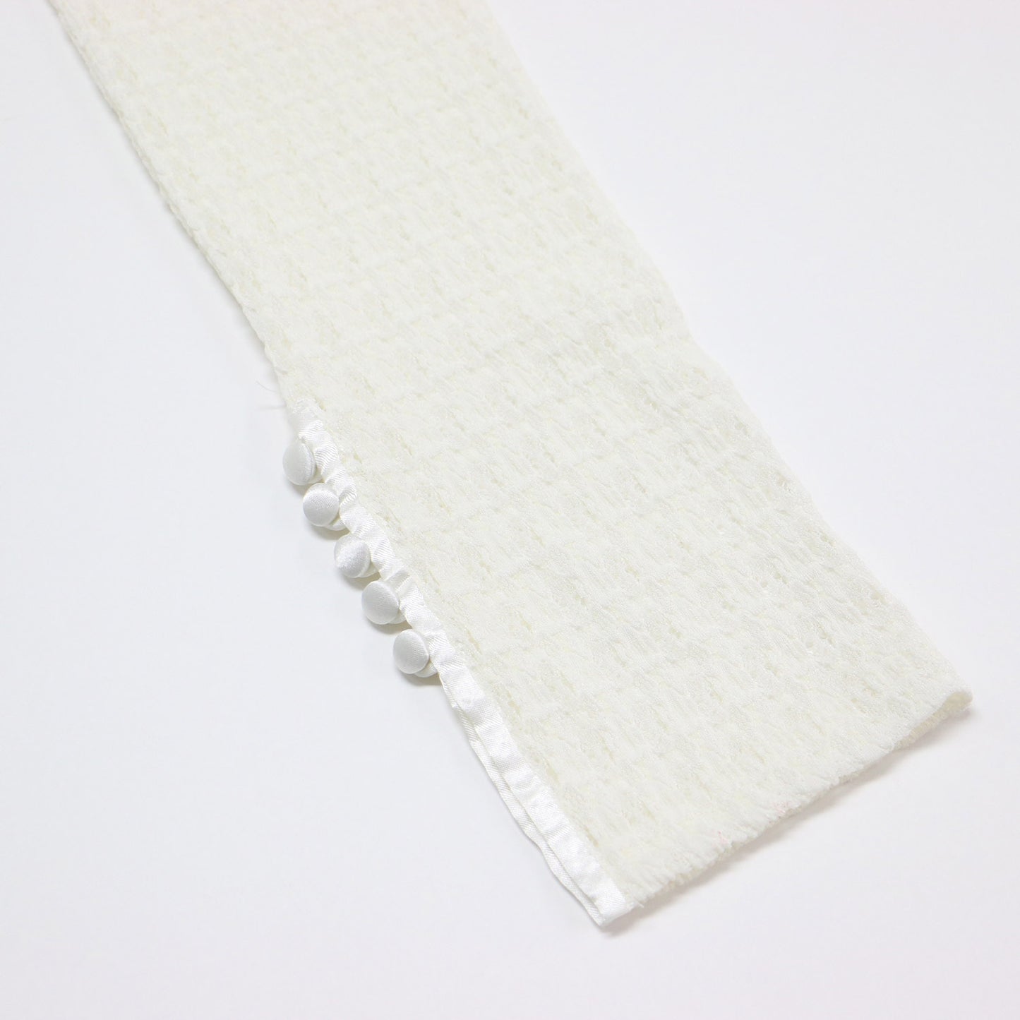 トリコットレース トップス / 長袖 ハイネック ストレッチ