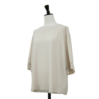 24春夏 ドロップショルダー ブラウス / FLOW MAISIE 半袖 ストレッチ 接触冷感 UVケア ウォッシャブル