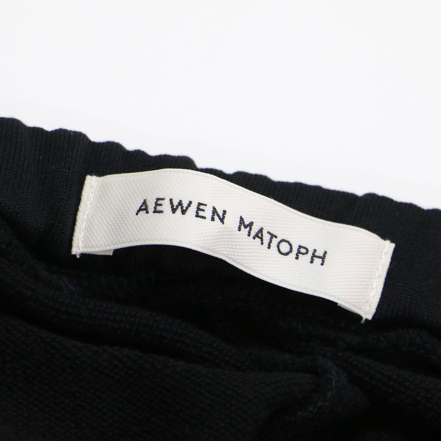 ウラケ スリット パンツ / ストレート ウエストゴム スウェット コットン