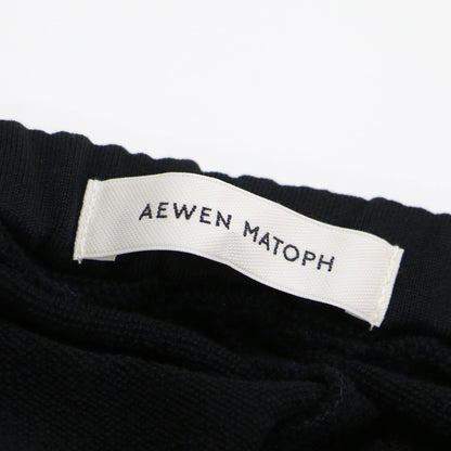 ウラケ スリット パンツ / ストレート ウエストゴム スウェット コットン