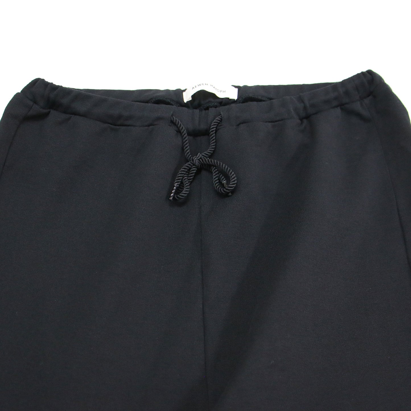 ウラケ スリット パンツ / ストレート ウエストゴム スウェット コットン