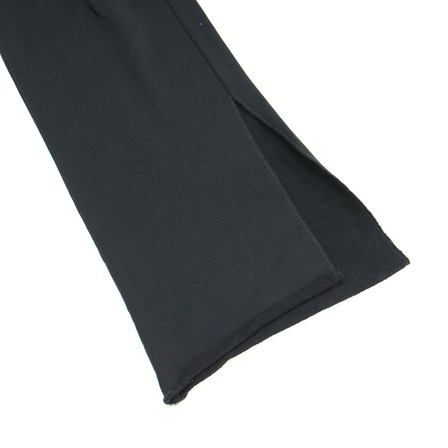 ウラケ スリット パンツ / ストレート ウエストゴム スウェット コットン