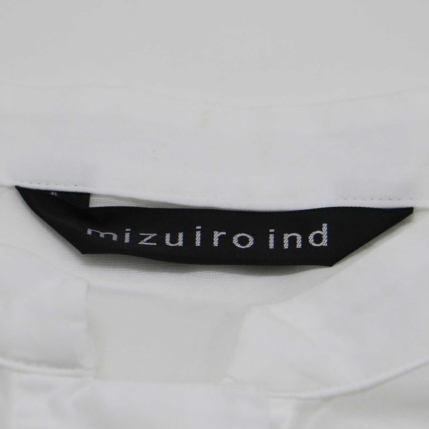 シアー ワイド ワンピース / シャツワンピース ミディ丈 スタンドカラー 5分袖 コットン