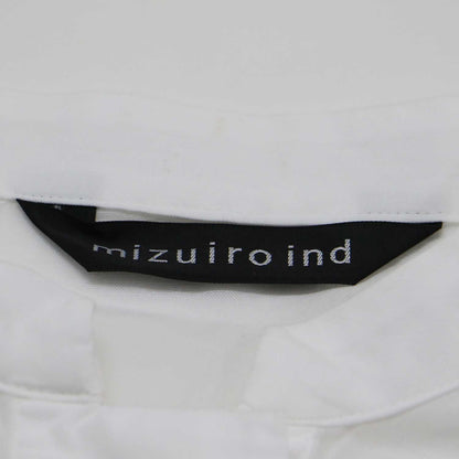 シアー ワイド ワンピース / シャツワンピース ミディ丈 スタンドカラー 5分袖 コットン