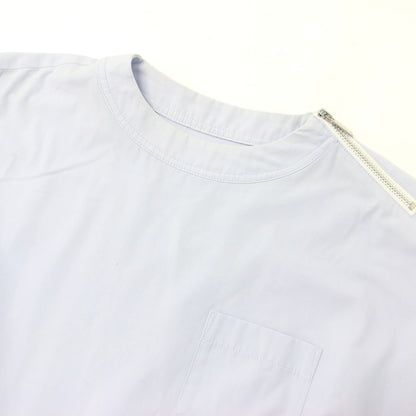 ハトメ リボン ショートスリーブ ブラウス / 半袖 クルーネック はしごレース